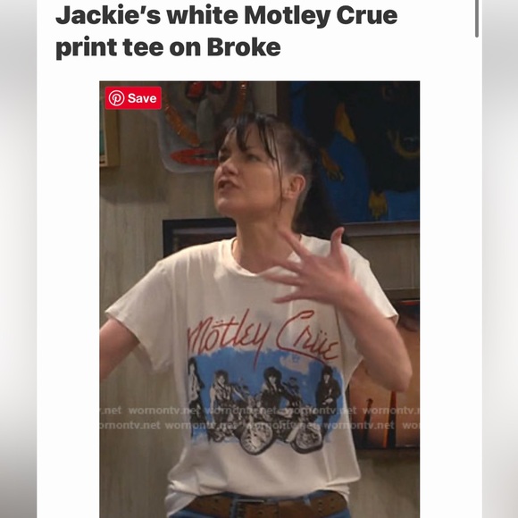 NWT Chaser Motley Crue graphic Tee Ivory Size XXS World Tour 87 - Picture 2 of 10